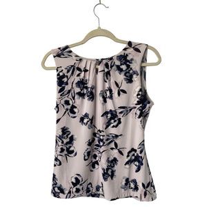Ivanka Trump Floral Pleated Sleeveless Top S/P‎